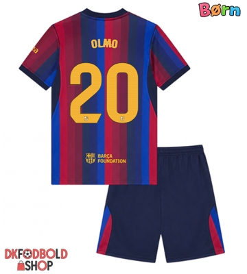 Barcelona Dani Olmo #20 Hjemmebanesæt Børn 2026-27 Kort ærmer (+ korte bukser)